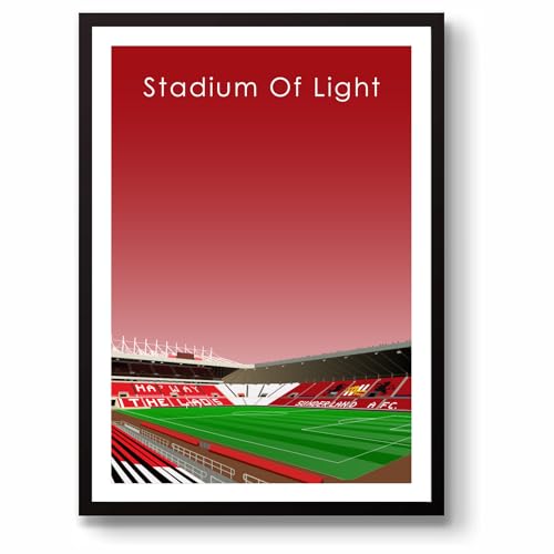 GroundDesigns SUNDERLAND AFC Football Gift STADIUM OF LIGHT Unframed A3 Art Print SAFC