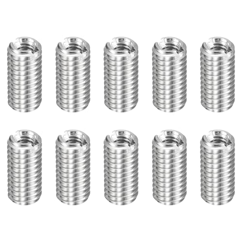 HARFINGTON 10pcs Thread Repair Inserts M5 x 0.8 Male to M3 x 0.5 Female Thread 10mm Long Stainless Steel Reducing Nuts Metric Self Tapping Sleeves Threaded Reducer Industrial Fasteners