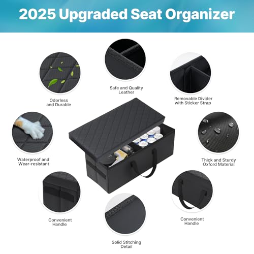 Image of Mixsuper Liner Car Seat Organizer for Subaru Ascent 2019-2026, Console Organizer Backseat Box for Subaru Ascent, Dog Toy Box Storage Bin Kids Toys Baby Supplies Travel Accessories