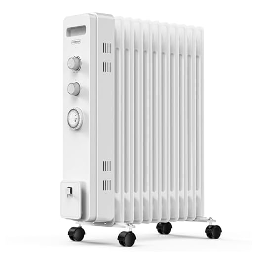 VonHaus Radiador de Aceite de 11 Elementos – Radiador Eléctrico para Casa y Oficina – Calefactor Eléctrico de Calentamiento Rápido – Calefactor de 2500W Controlado por Termostato – 2 Años de Garantía