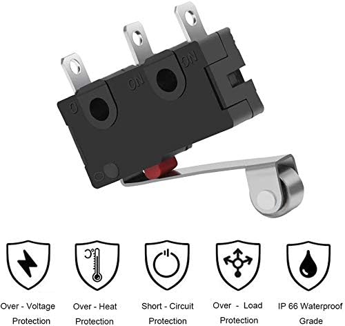 GTIWUNG 35PCS Momentary Hinge Metal Roller Lever Micro Switch Mini Micro Limit Switch AC 5A 125 250V SPDT 3 Pins - Image 5