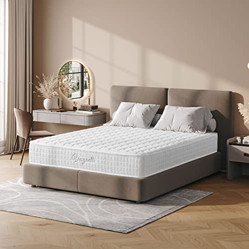 Vesgantti Matelas 160x200cm, 24cm Épaisseur, Matelas à Ressorts ensachés Indépendant, Confort 7 Zones de dureté H3, Soutien Parfait, Respirant, Oeko-tex...