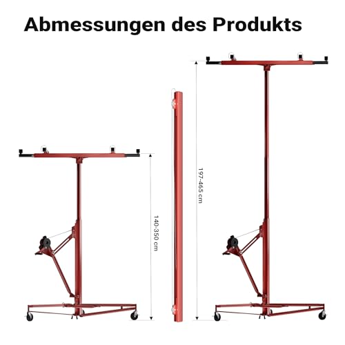 Plattenheber für Trockenbau Wiltec SET XXL bis 68 kg mit Verlängerung