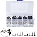 250Pcs M2 Tornillos Autorroscantes Avellanados, Micro Tornillos con Caja de Almacenamiento, Surtido de Tornillos Autoperforantes para Computadora/Reparar Gafas/Relojes/Joyería