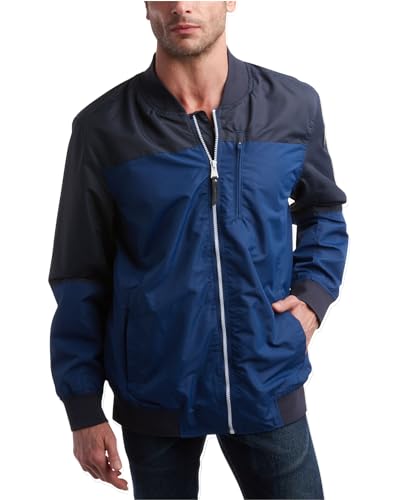 Perry Ellis Men's Jacket - Lightweight Windbreaker - Zip Spring Golf Jacket - Water Resistant Bomber Jacket for Men (S-XXL)