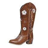 GLDNTM Women's Floral Embroidered Western Cowboy Boots...