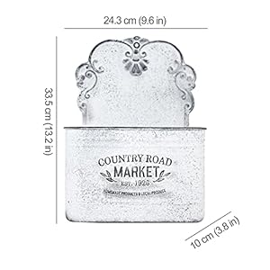 All Chic Metal Wall Planter Wall Mount Planter Wall Vases for Flowers Shabby Chic Wall Decor for Rustic Farmhouse Wall Outdoor Decor (White)… All Chic Metal Wall Planter Wall Mount Planter Wall Vases for Flowers Shabby Chic Wall Decor for Rustic Farmhouse Wall Outdoor Decor White