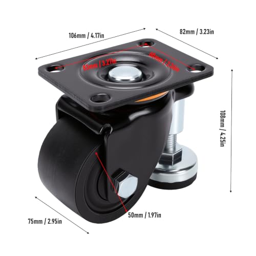 Nivellement robuste pour machine d'établi Hyuduo 3 pouces 600kg - 3