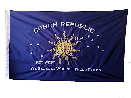 3ft. x 5ft. Double-Sided Embroidered Conch Republic 100% Nylon Flag