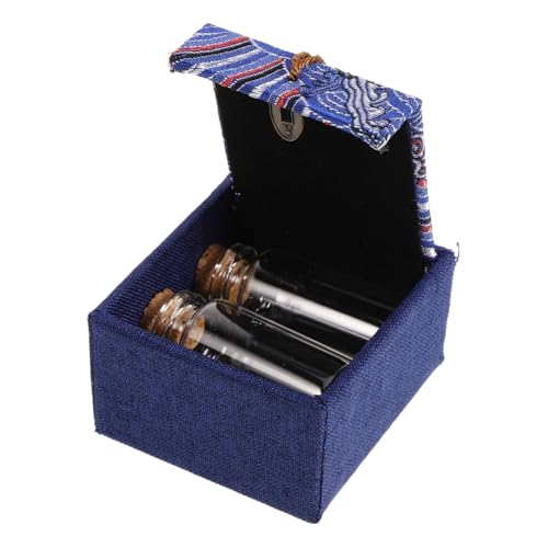 Unomor 1Sets Keepsake Box for Cord Fetal Hair Teeth Charming Memory Storage for Newborns present for Showers Bottles Included