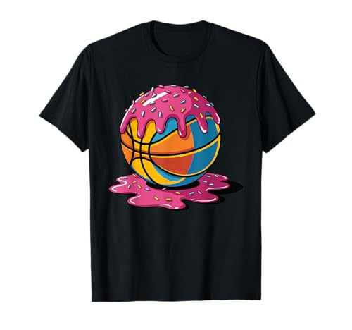 Basketball Ball Drip Ice Cream Sprinkles Stuff Funny Kids T-Shirt