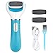 Produktbild Elektrischer Hornhautentferner, Elektrische Fußfeile, Wiederaufladbar Hornhauthobel Hornhautraspel Fußpflege für Füsse, mit 3 Ersatzrollen und 2 geschwindigkeiten (blau)