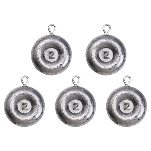 CWSDXM Lead Coin Sinkers, Flat Round, 3/4oz-8oz, 5pcs