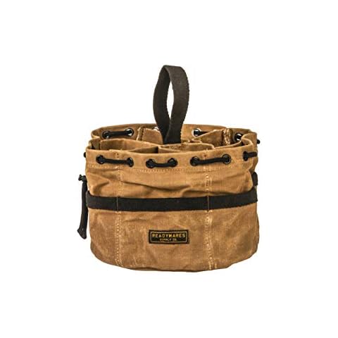 Readywares Parachute Nail Pouch, Parachute Bag for Nails, Screws, and Supplies, Heavy Duty Waxed Canvas Organizer Bag Cover