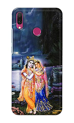 Image of Printed Hard Back Cover Case for Huawei Y6 2019 | Huawei Y6 Prime 2019 Back Cover (Radha Krishna) -1803