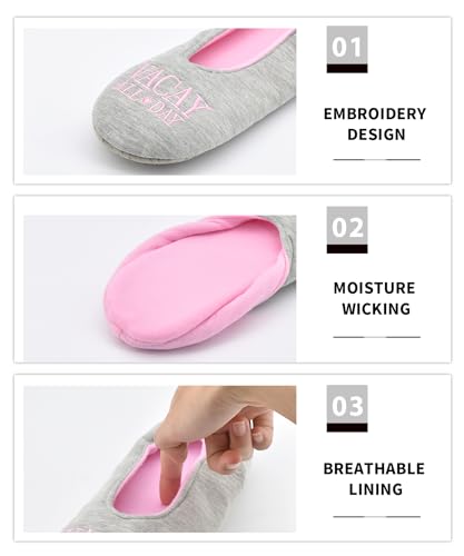 Image of Panda Bros Women's Ballerina House Slippers,Anti-Skid Comfy Warm Ballet Style Slippers