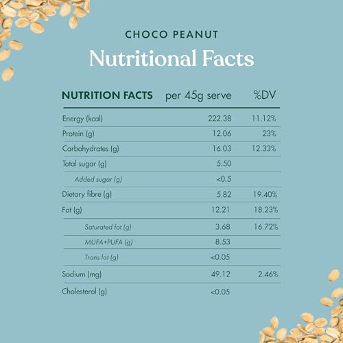Image of Cosmix No-Nonsense Protein Bar | Choco Peanut | 12g Complete Plant Protein + 6g Fibre | No Added Sugar or Preservatives | Gluten & Lactose-Free, Gut-Friendly | 45g Bar