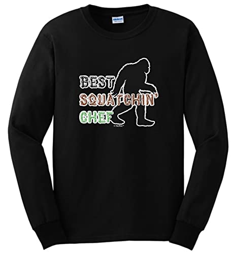 Sasquatch Shirt for Men Best Squatchin Chef Long Sleeve T-Shirt 2X-Large Black