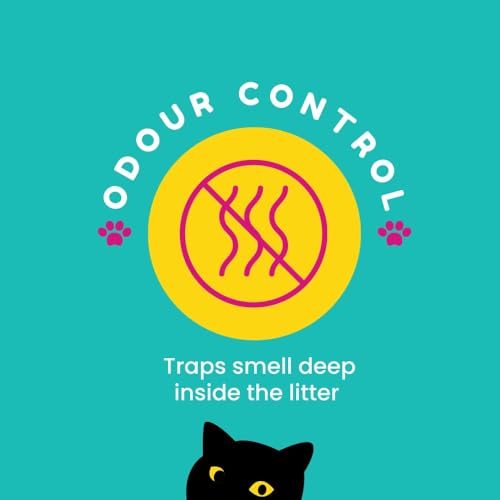 PetCrux Eco Clump Cat Litter | Natural Bentonite Clay | Pet Friendly Lavender Essential Oils | Superior Odour Control | 99.9% Dust Free Scoopable (for Multiple Cats), 10kg Total - 2 Packs of 5kg