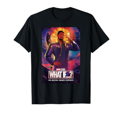 T-Shirt Marvel What If T'Challa Star-Lord Tee Shirt Geek Coton