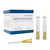 25 Gauge 1 inch Needle, 100 Pack Luer Lock Disposable Industrial Dispensing Accessories,Individually Wrapped
