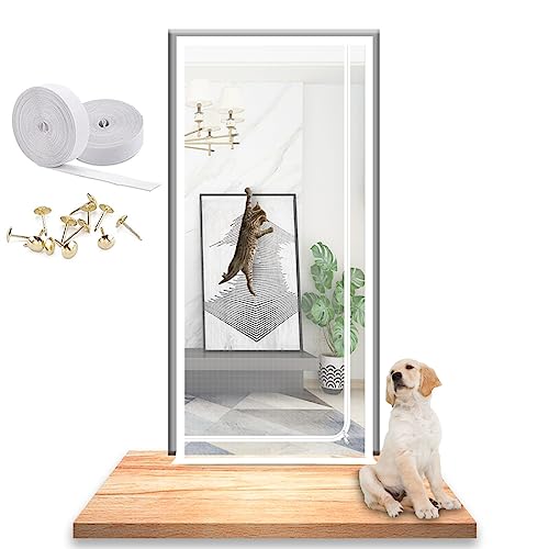 Puerta De Malla Resistente A Los Gatos, Cortina De Mosquitera De Puerta Reforzada, Puerta De Mosquitera con Cremallera, For Sala De Estar, Dormitorio, Patio (Color : White, Size : 150x220cm)