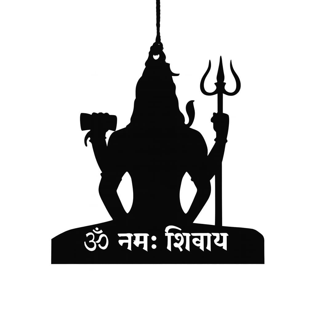 NJ VILLA Acrylic Mahakal Writing Design Hand Crafted Dream Catcher/Shivji Car Hanging/Mahakal Theme Car Decor/Car Decor/Car Hanging Accessories (Shiva)-image-30