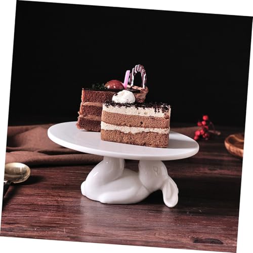 Plateau de présentation rustique céramique anti-basculement pour gâteau - 8