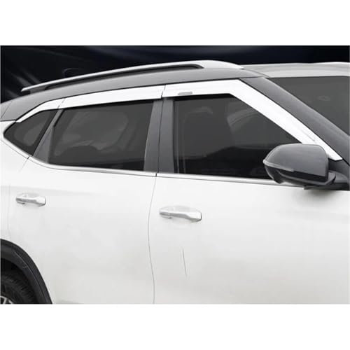 Déflecteurs Kia Seltos KX3 2020-2023 - Visière de fenêtre ABS noir chromé 6 pièces