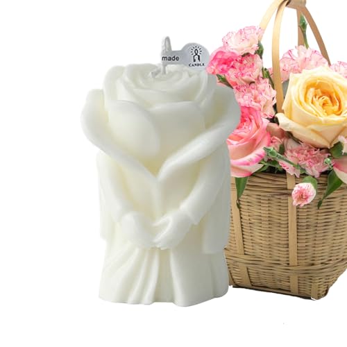 Vela de de soja – Vela perfumada romántica de rosas,...