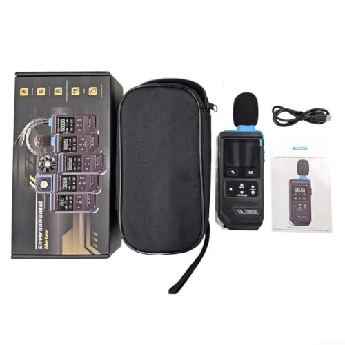 Upluxmira Véritable compteur de décibels FDM02 avec interrupteur entre et pondération lente pour des lectures précises