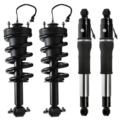 Image of Detroit Axle - 4pc Struts Shocks for Chevrolet Suburban Tahoe GMC Yukon XL Cadillac Escalade ESV, 2 Front Struts Coil Spring Assembly 2 Rear Shock Absorbers Replacement Suspension