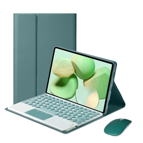 Luopan �^�u���b�g�P�[�X�ƃJ�o�[, �y���X���b�g�t���L�[�{�[�h�P�[�X�A���C�ی�V�F�� iPad Air4/5/6 M2/3 10.9/Pro 11 �C���`���j�o�[�T���ɓK���Ă��܂�(Dark Green+Touch Keyboard+Mouse)