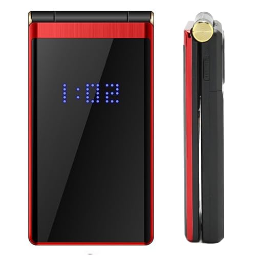 Téléphone à clapet 2G pour seniors avec un grand écran de 2,8 pouces et touches larges