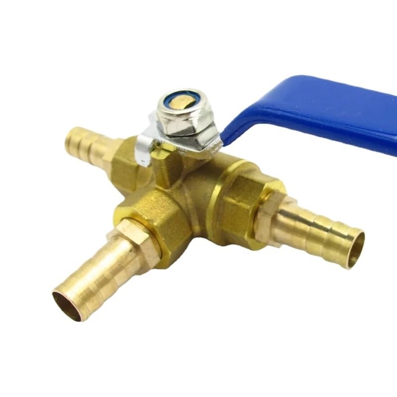 Robinet boisseau sphérique 3 voies pour dérivation eau et gaz 8mm