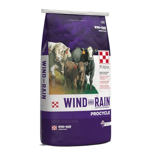 Purina | Wind and Rain 7.5 Complete ProCycle Altosid Cattle Mineral | 50 Pound (50 LB) Bag