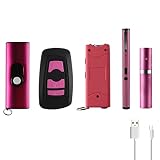 Magicutlery Pink Mini Stun Gun Car Key Stun Gun Shock Pen Lipstick Stun Gun Flashlight Taxer Self De