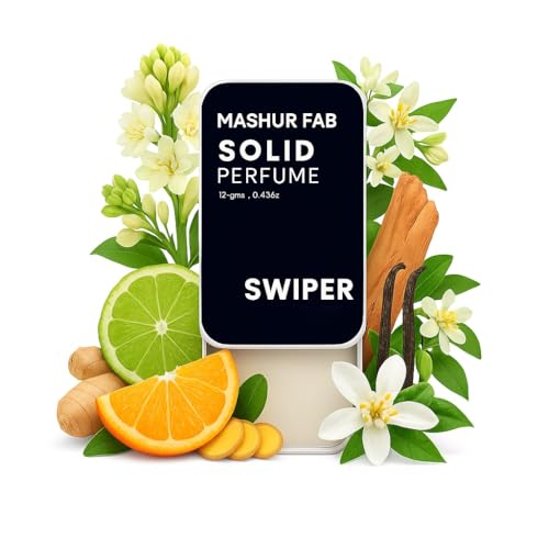 Image of Plant-Based Solid Perfume - Alcohol-Free Oud & Nomade - Non-Oily, Powerful Natural Scent for All Genders (SWIPER)