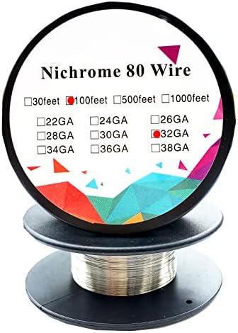 Kukensamy Nichrome 80 wire 100Feet Spool Electrical Resistance Wire 20G 22G 24G 26G 28G 30G 32G 34G 36G 38G DIY tool (20G)