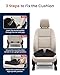 ADERI Gel Wedge Car Seat Cushion for Driving Relieves Tailbone Pain, Composite Gel Memory Foam for Cool & Support Comfort, Ergonomic Car Seat Pillow, Elevated Back for Wider Vision, Anti-Slip Design