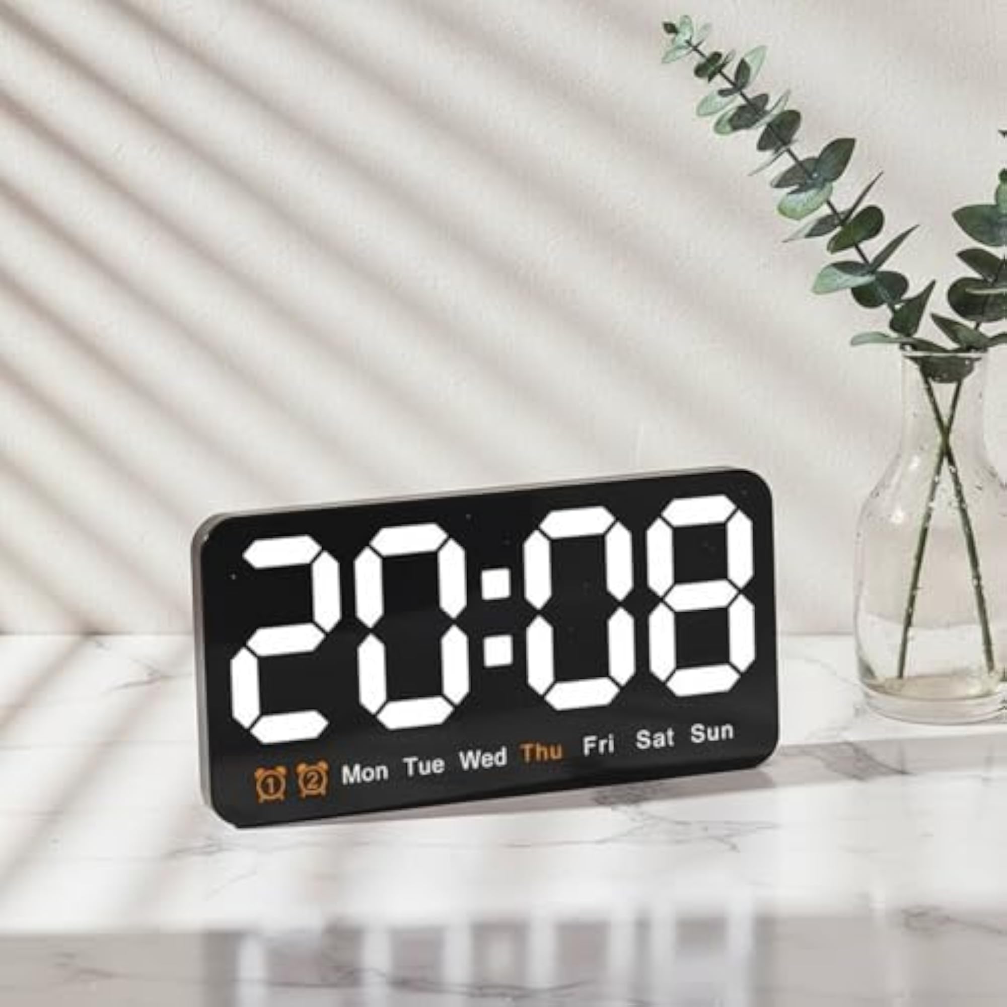 Two-in-One Stand and Hang LED Desk Alarm Clock