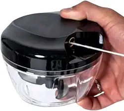 Mini Processador de Alimentos Triturador de Alimento Triturador Alho Manual 3 Laminas Aço Inoxidavel - Cores Sortidas