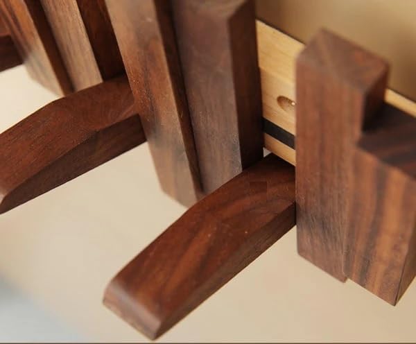 Keebori Piano Key Wall Mounted Coat Rack - Decorative Wooden Flip Down Multi Hooks for Entryway & Mudroom Solid Wood Vertical Piano Hook Organizer - Artistic Wall Art Decor for Home & Studio 3