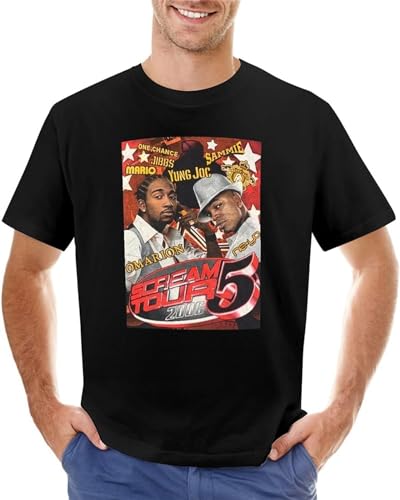 Tee Omarion/Ne-Yo Scream Tour 2005' T-Shirt R&B Hip Hop Rap Tee Yung JOC Black Size L