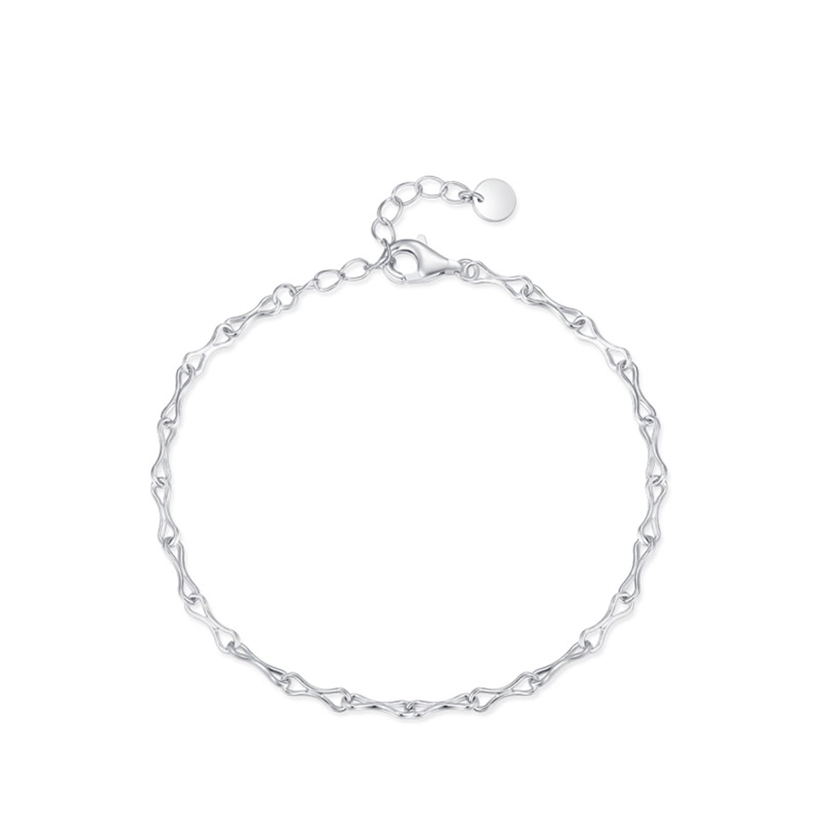 Pulsera para boda, símbolo de infinito, PT950 y oro blanco de 9 K, 14 y 18 quilates