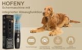 Hofeny Pfotentrimmer für hunde, Hundeschermaschine mit Staubsauger, Katzenkrallen-Trimmer, leise Pfotenschermaschine, Haustier-Rasierer für Hunde, Katzen, Pfoten, Augen, Ohren, Gesicht und Körper