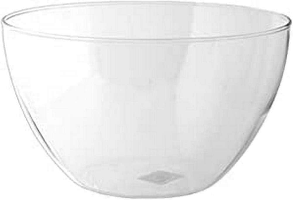 H&H Bowl/Insalatiera/Ciotola Preparazioni in Vetro Borosilicato Trasparente 22 cm – Resistente al Calore e agli Urti, Adatta per Cucina e Servizio