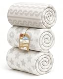 Soft Touch Newborn Essentials Baby Fleece Blanket Set – 3x 75x75cm Micro Plush for Comfort in Car Seat, Cot & Pram – Unisex for Baby Boys & Girls