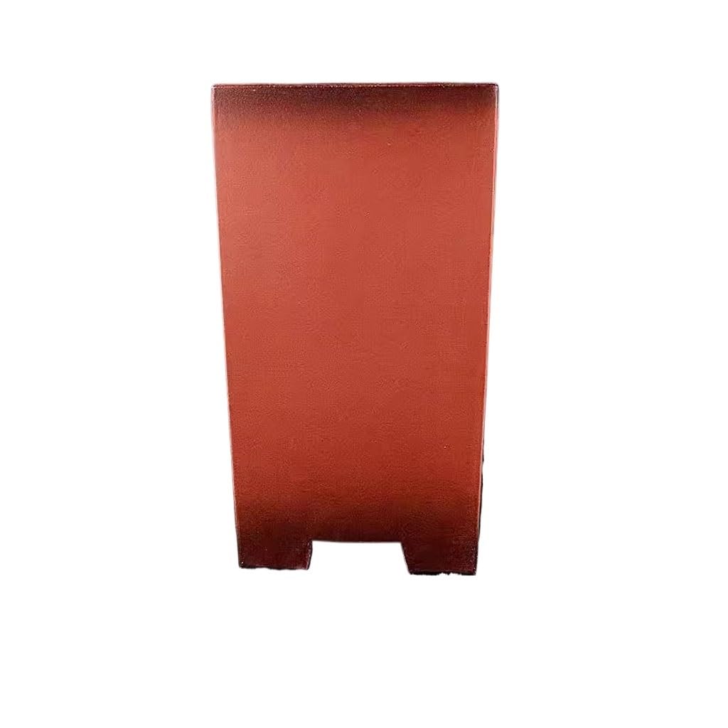 GELASIGE Flower Pots Plant Pots 15.7in Purple Clay Bonsai Planter Handmade Square Planter Outdoor Flower Pots