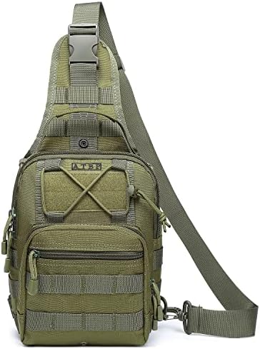 ATBP Small Tactical Sling Backpack Bag Pack for Men Military Shoulder Bag Molle Crossbody Bag for Hiking 6 Liters